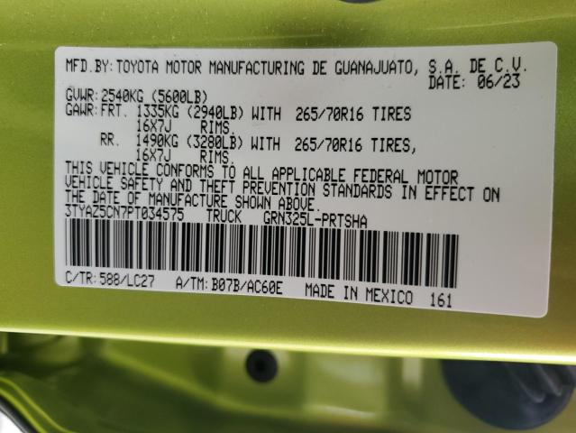 3TYAZ5CN7PT034575 Toyota TACOMA DOU