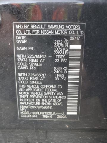 KNMAT2MV7HP598491 Nissan ROGUE S