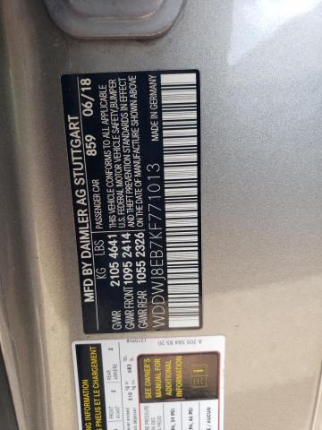 WDDWJ8EB7KF771013 Mercedes-Benz C 300 4MAT
