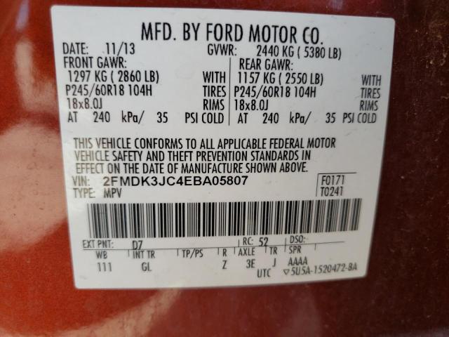 2FMDK3JC4EBA05807 Ford EDGE SEL