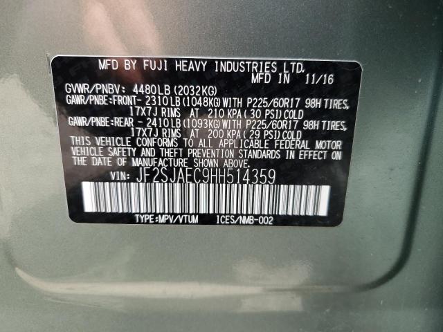JF2SJAEC9HH514359 Subaru FORESTER 2