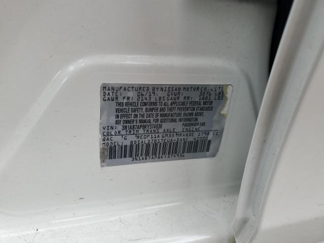 3N1AB7AP8KY374936 Nissan SENTRA S