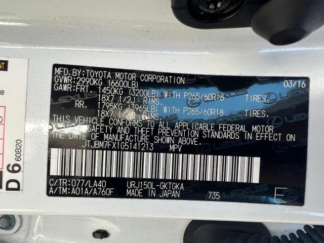JTJBM7FX1G5141213 Lexus GX 460