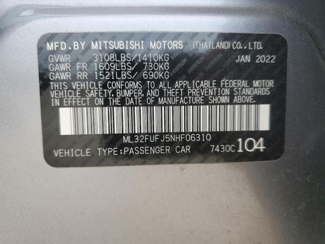 ML32FUFJ5NHF06310 Mitsubishi Mirage G4 Es