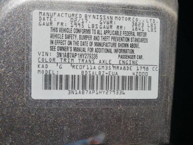 3N1AB7AP1HY279336 Nissan SENTRA S