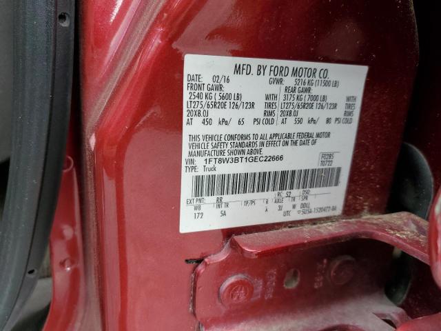1FT8W3BT1GEC22666 Ford F350 Super Duty