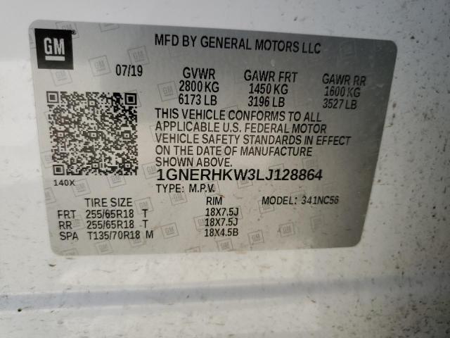1GNERHKW3LJ128864 Chevrolet Traverse Lt
