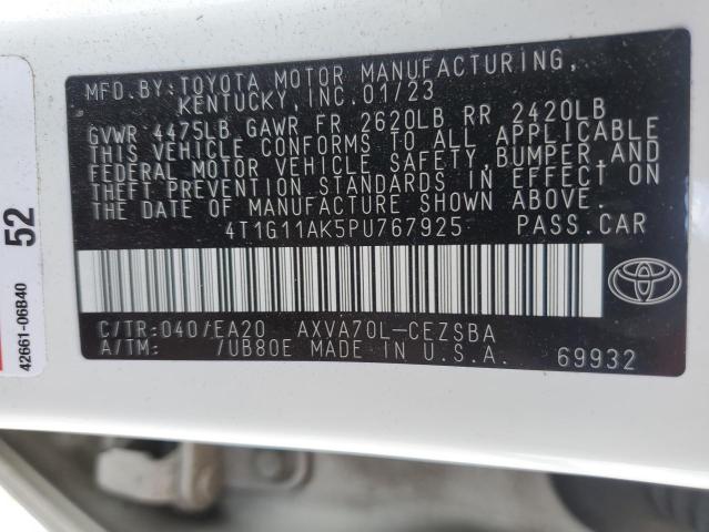 4T1G11AK5PU767925 Toyota Camry Se N