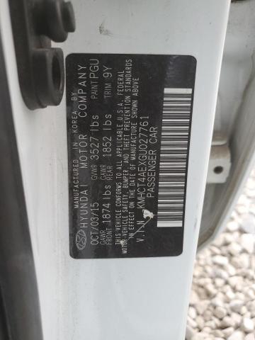 KMHCT4AEXGU027761 Hyundai ACCENT SE