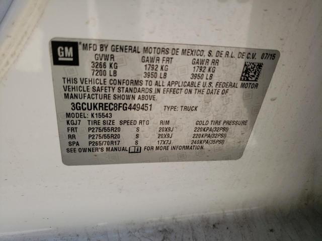 3GCUKREC8FG449451 Chevrolet 1500 Truck