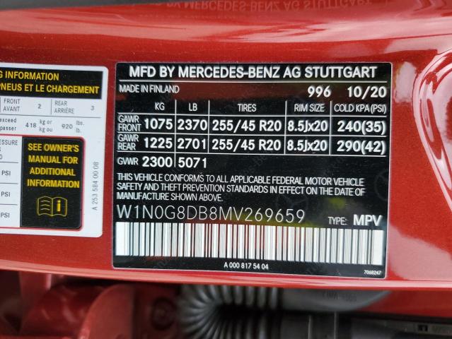 W1N0G8DB8MV269659 Mercedes-Benz GLC 300