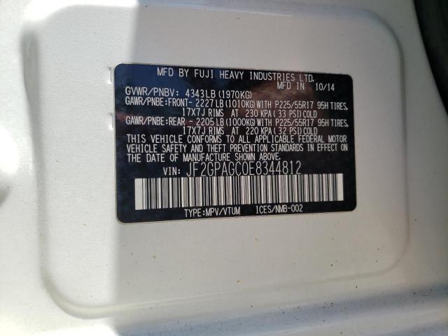 JF2GPAGC0E8344812 Subaru XV CROSSTR