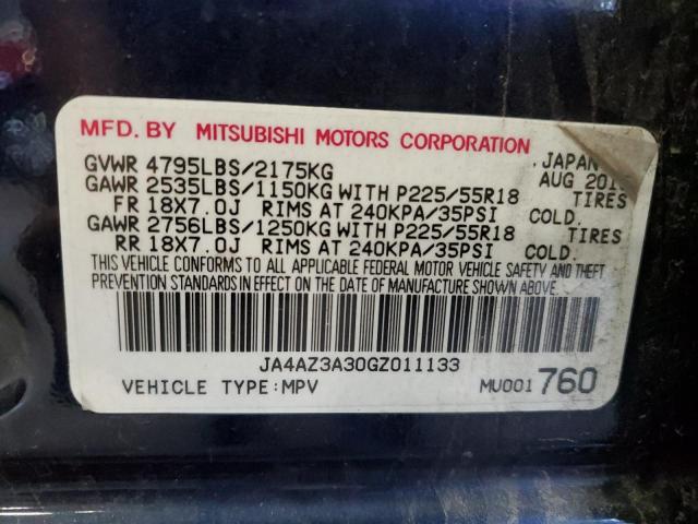 JA4AZ3A30GZ011133 Mitsubishi Outlander Se