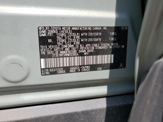 2T3C1RFVXMW123954 Toyota RAV4 XLE P