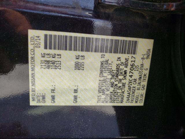 1N4AA5AP2EC470617 Nissan MAXIMA S