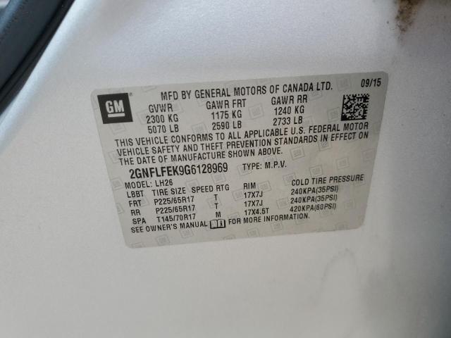 2GNFLFEK9G6128969 Chevrolet EQUINOX LT