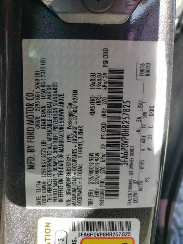 3FA6P0VP8HR257825 Ford FUSION SPO