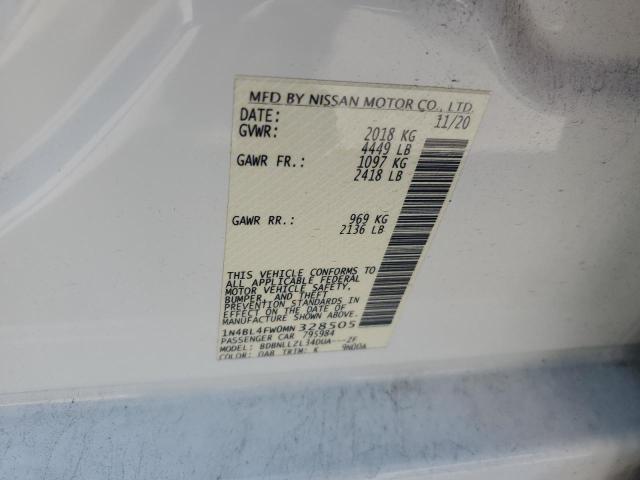 1N4BL4FW0MN328505 Nissan ALTIMA PLA