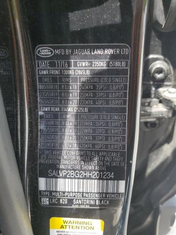 SALVP2BG2HH201234 Land Rover Range Rover Evoque Se