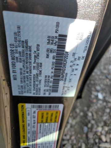 3FA6P0HD3HR392034 Ford FUSION SE