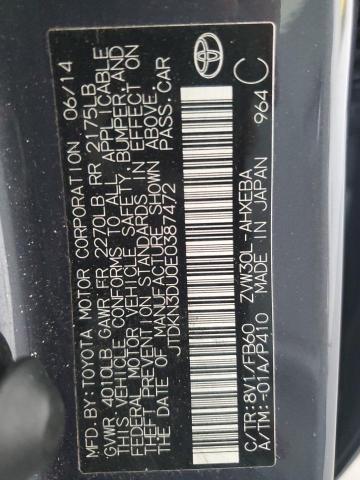 JTDKN3DU0E0387472 Toyota Prius