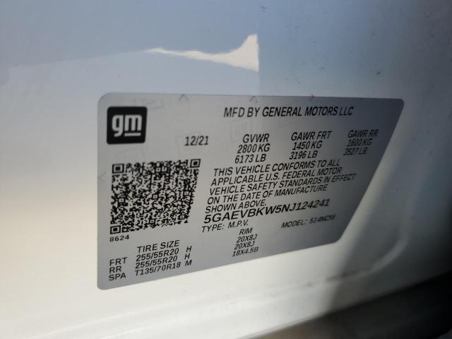 5GAEVBKW5NJ124241 Buick ENCLAVE PR
