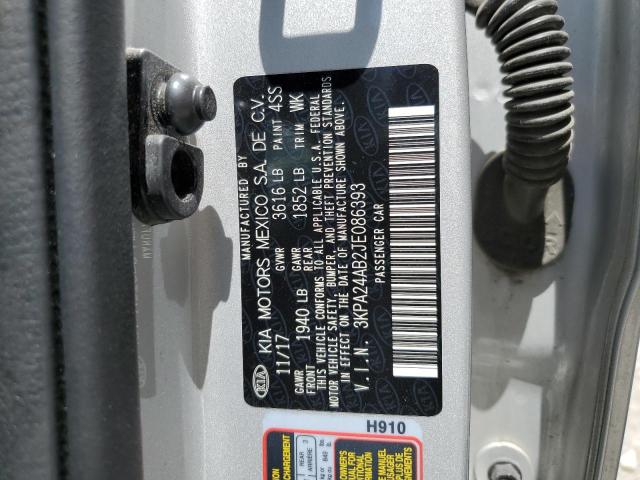 3KPA24AB2JE086393 KIA RIO LX