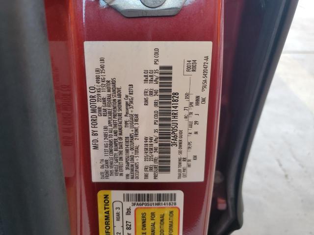 3FA6P0SU1HR141828 Ford FUSION TIT