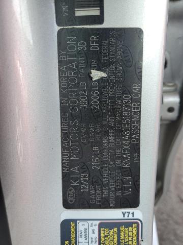 KNAFX4A81E5187130 KIA FORTE EX