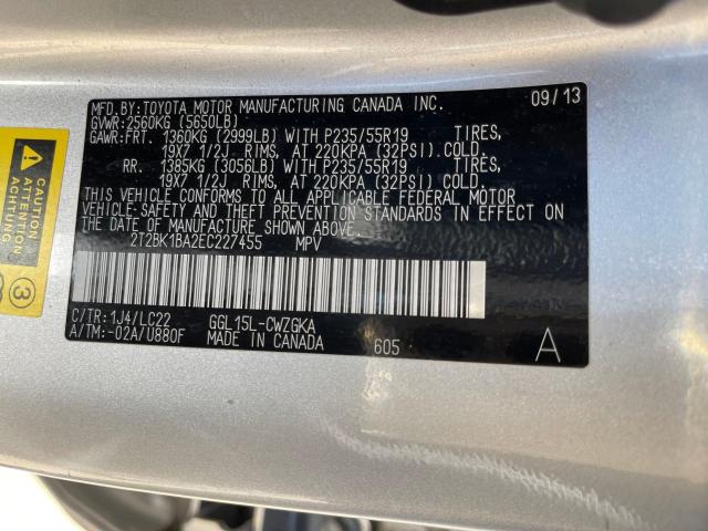 2T2BK1BA2EC227455 Lexus Rx 350 Base