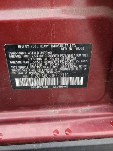 JF2GPABC5GH322315 Subaru Crosstrek Premium
