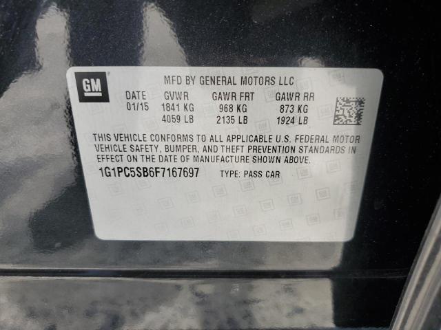 1G1PC5SB6F7167697 Chevrolet CRUZE LT
