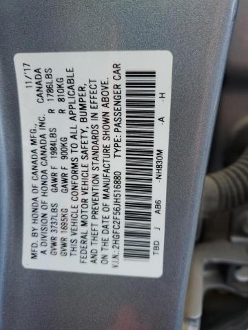 2HGFC2F56JH516880 Honda Civic Lx