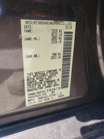 1N4AL3AP1FC192678 Nissan ALTIMA 2.5