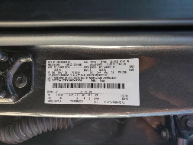 1FTEW1CPXJKF49360 Ford F150 Supercrew