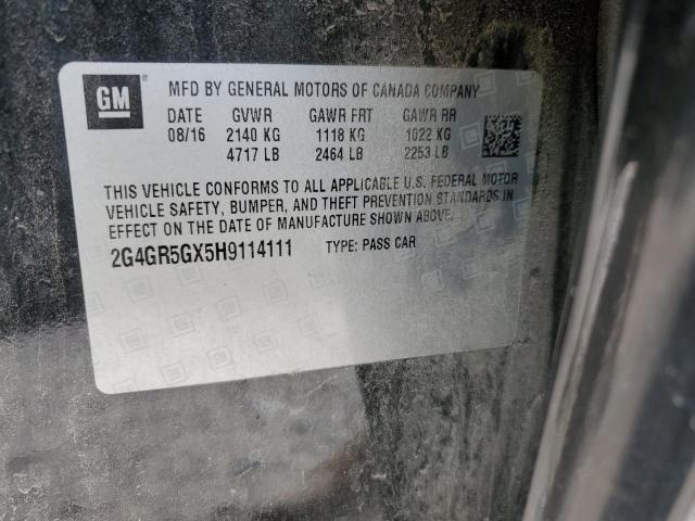 2G4GR5GX5H9114111 Buick Regal Premium