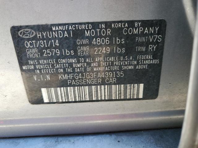 KMHFG4JG3FA439135 Hyundai Azera