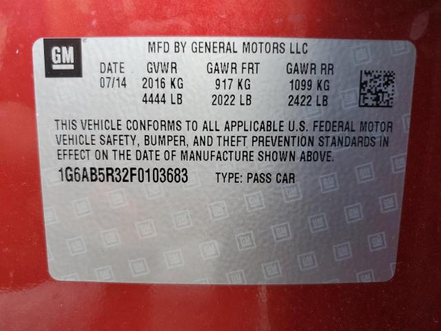 1G6AB5R32F0103683 Cadillac ATS LUXURY