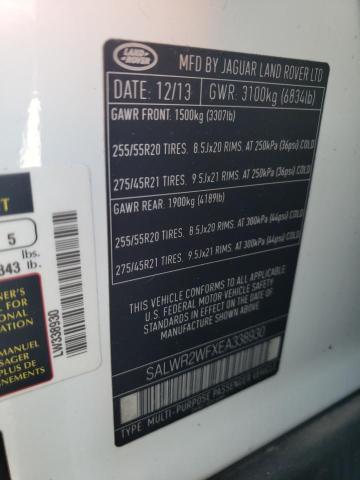 SALWR2WFXEA338930 Land Rover RANGE ROVE