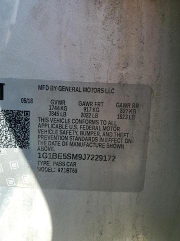 1G1BE5SM9J7229172 Chevrolet CRUZE LT