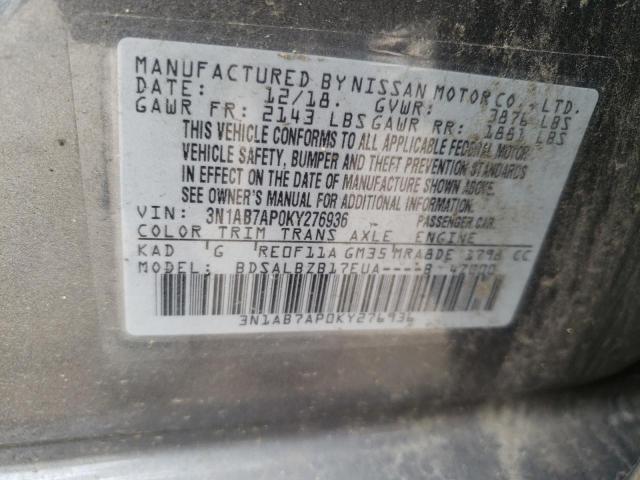 3N1AB7AP0KY276936 Nissan SENTRA S