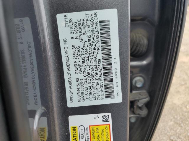 1HGCV1F34JA206229 Honda Accord Sport
