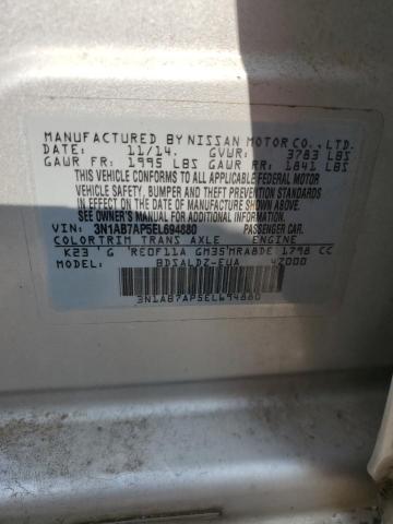 3N1AB7AP5EL694880 Nissan SENTRA S