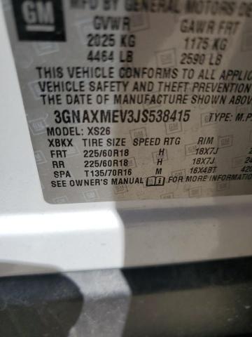 3GNAXMEV3JS538415 Chevrolet EQUINOX PR