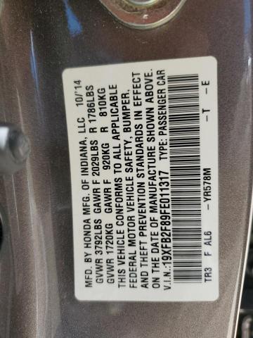 19XFB2F89FE011317 Honda CIVIC EX