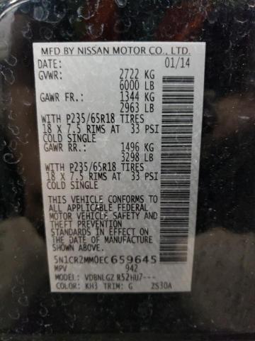 5N1CR2MM0EC659645 Nissan Pathfinder Sv Hybrid