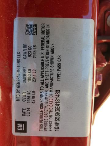 1G4PS5SK5E4181483 Buick Verano