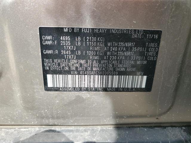 4S4BSAFC5H3305509 Subaru OUTBACK 2.