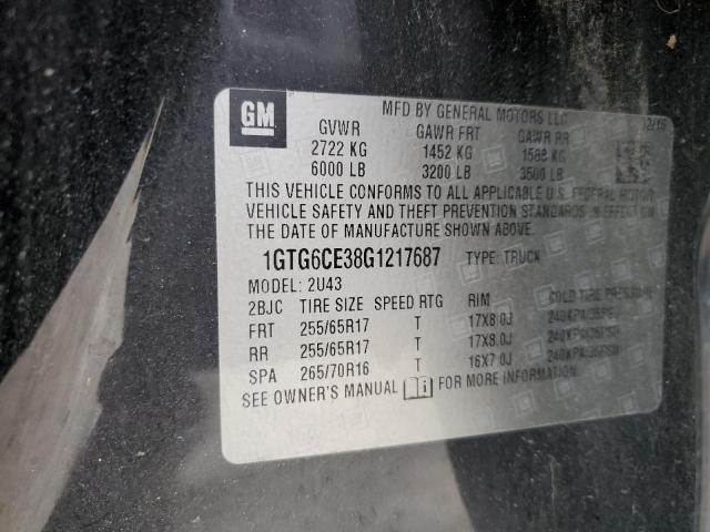 1GTG6CE38G1217687 GMC CANYON SLE