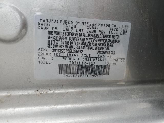 3N1CE2CP5EL395972 Nissan Versa Note S